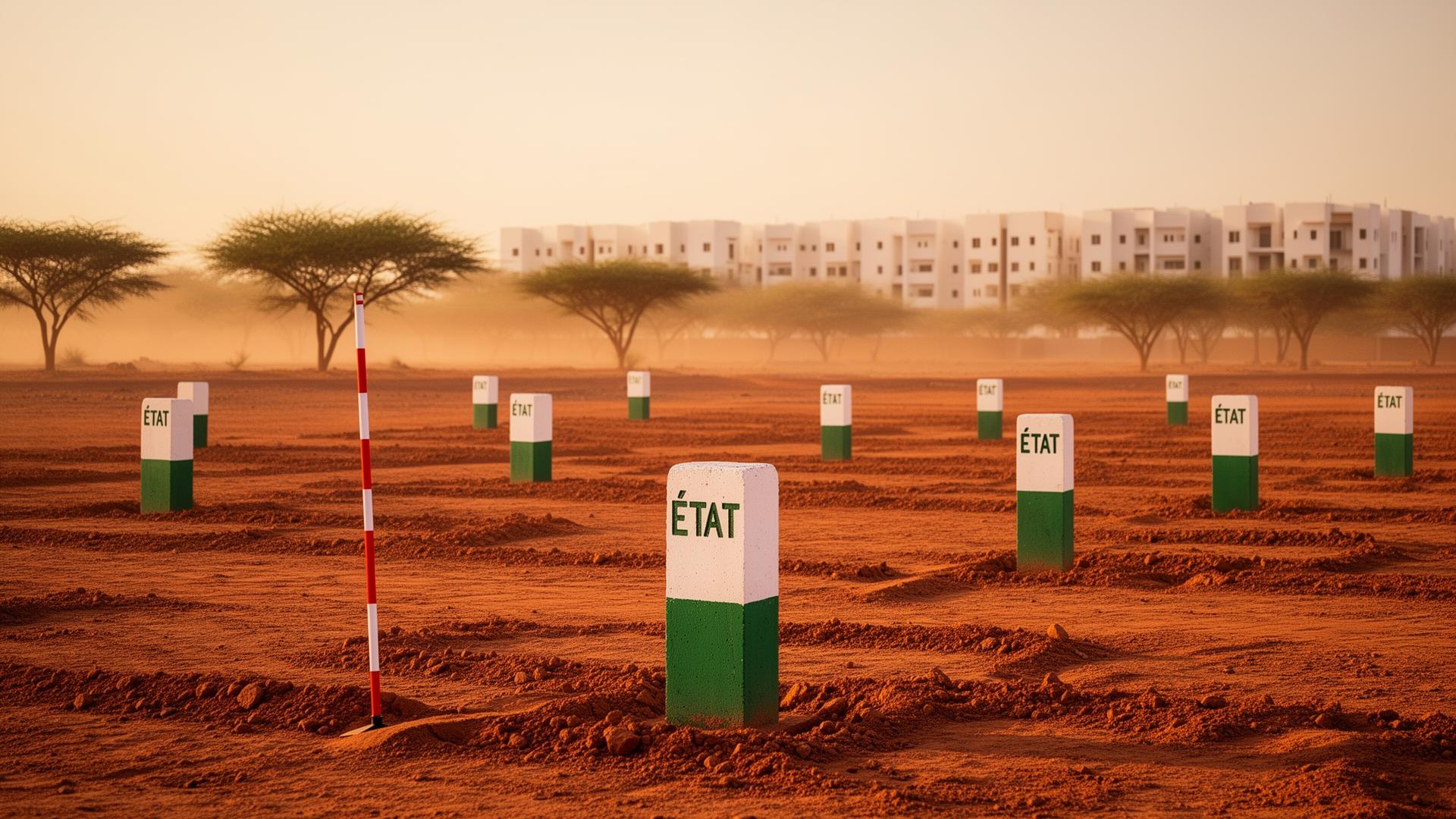Réserve foncière de l'État récemment bornée près d'une nouvelle cité de logements à Niamey